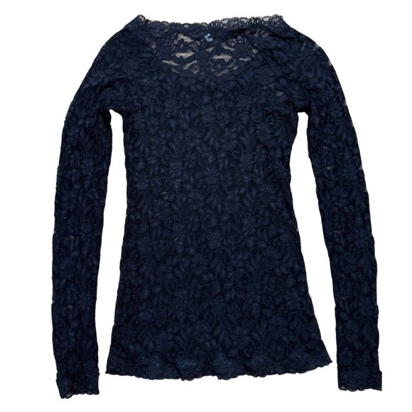 Y2K Moda International Black Goth Dark Fairycore Dark Romantic Lace Long Sleeve - Picture 2 of 6